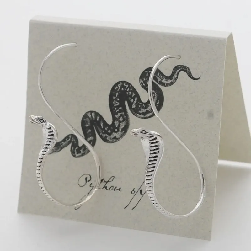 Snake Earrings in Sterling Silver
