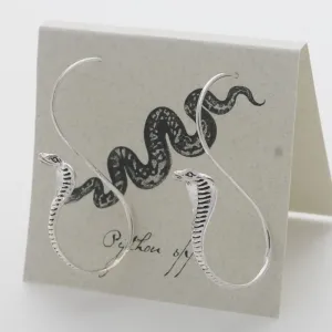 Snake Earrings in Sterling Silver
