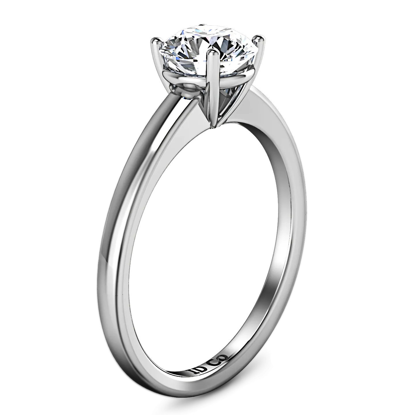 Solitaire Engagement Ring Nuovo 14K White Gold