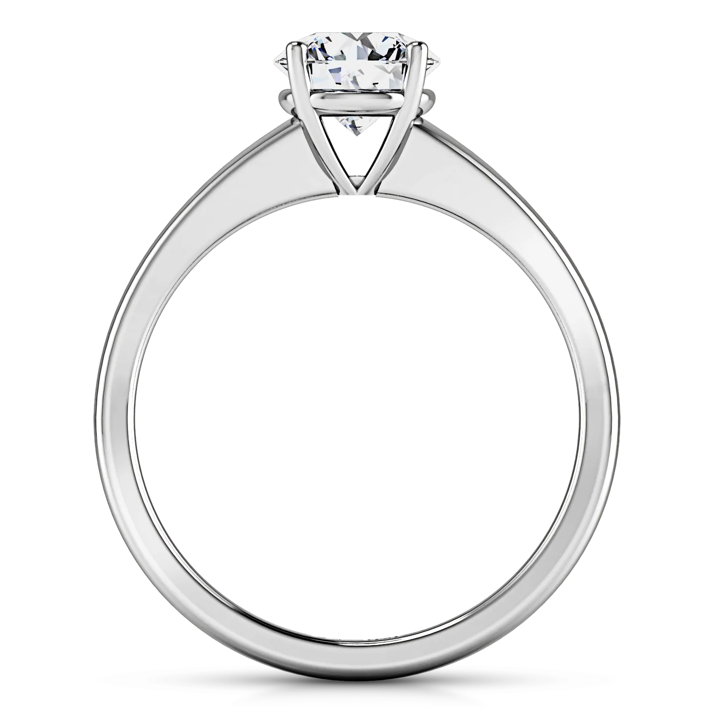 Solitaire Engagement Ring Nuovo 14K White Gold