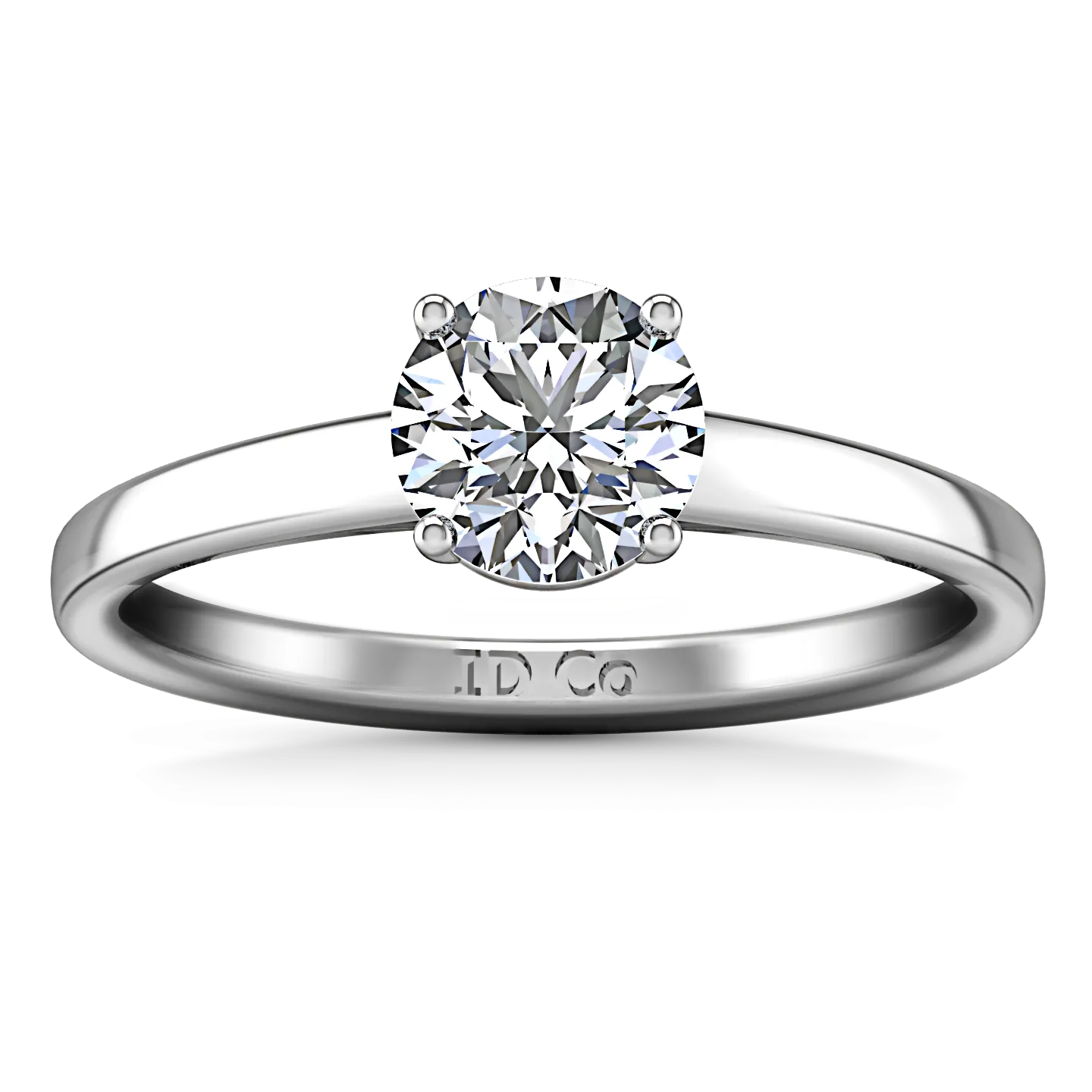 Solitaire Engagement Ring Nuovo 14K White Gold