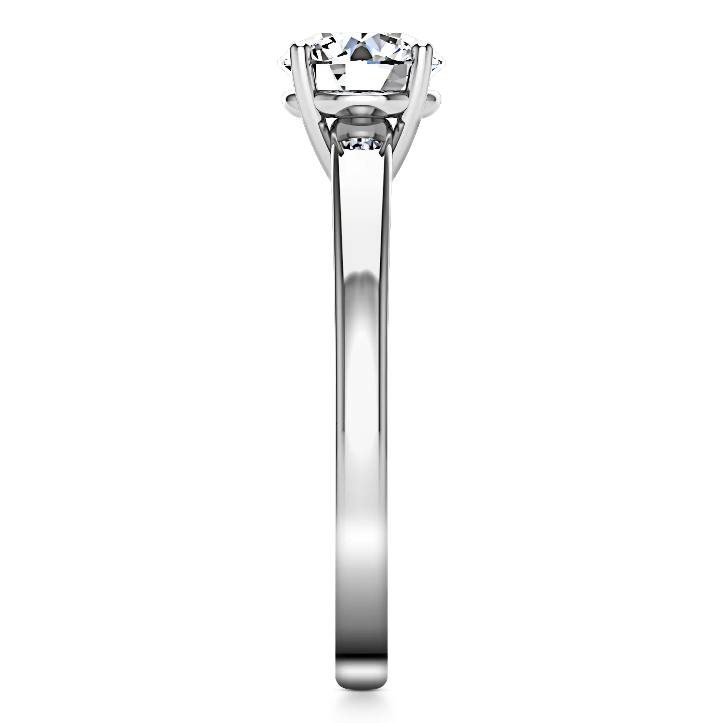 Solitaire Engagement Ring Nuovo 14K White Gold