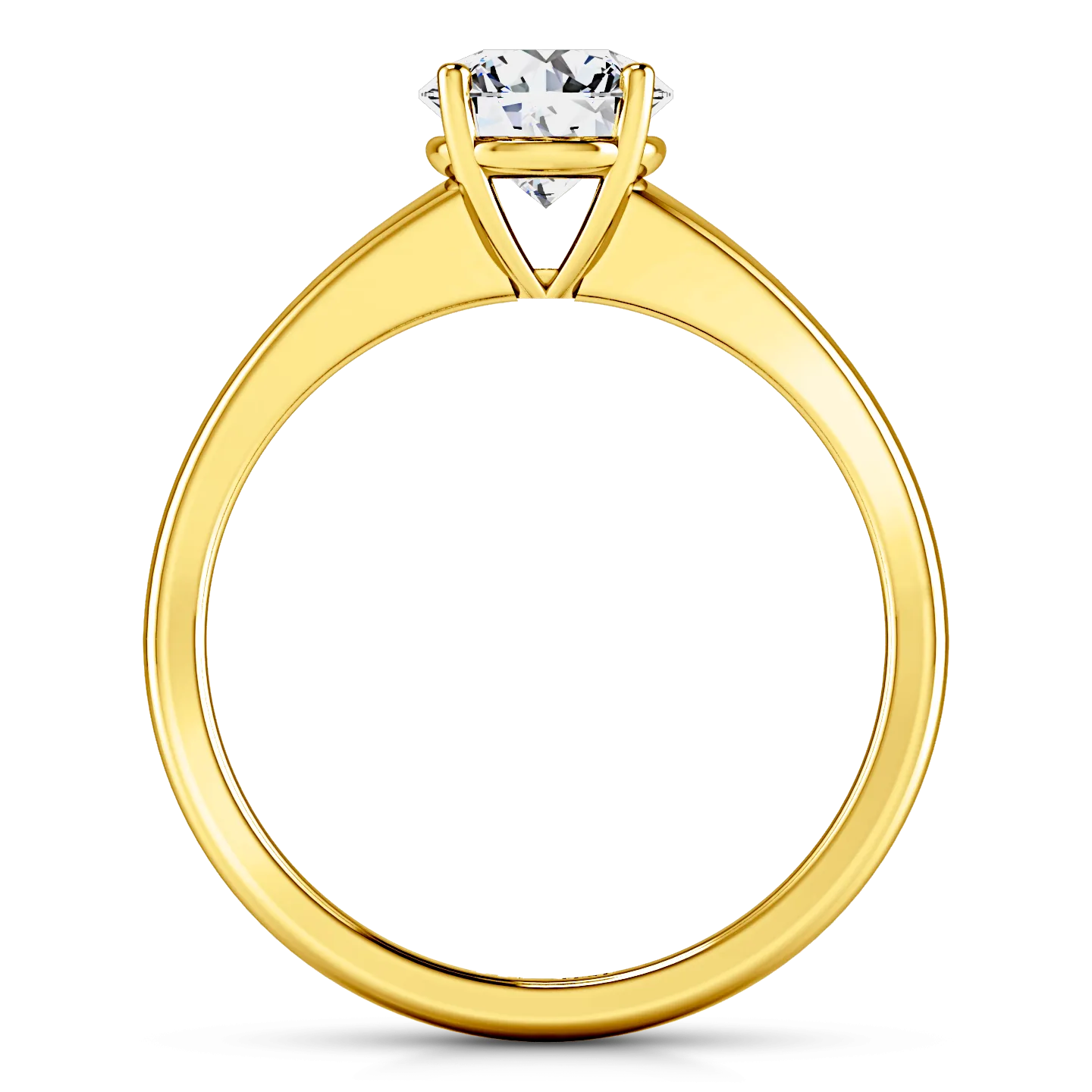 Solitaire Engagement Ring Nuovo 14K Yellow Gold
