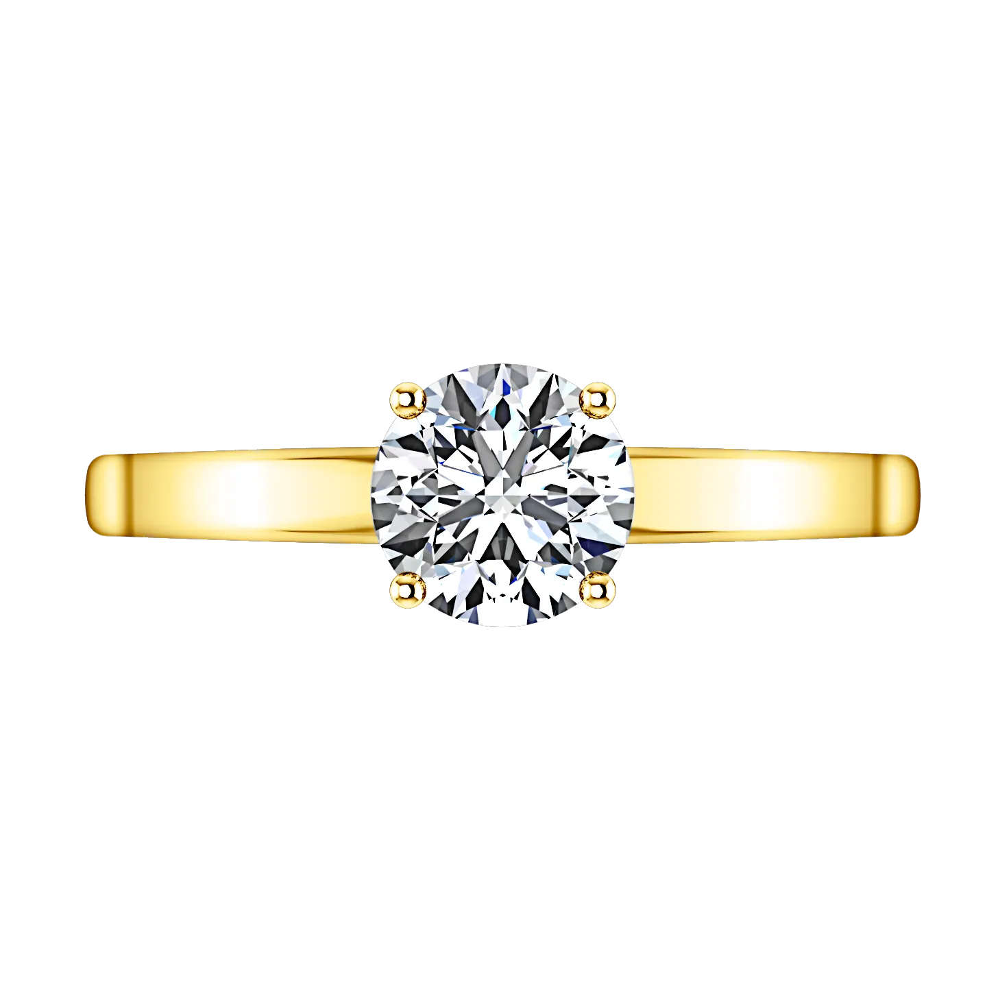 Solitaire Engagement Ring Nuovo 14K Yellow Gold