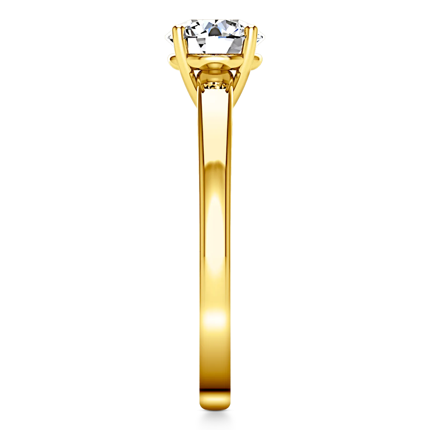 Solitaire Engagement Ring Nuovo 14K Yellow Gold