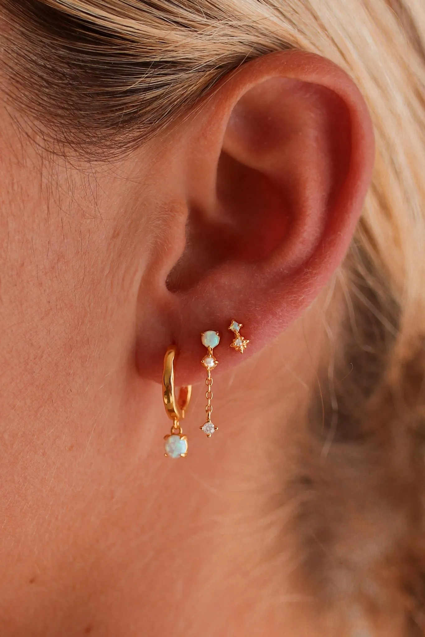 Soraya Bundle - Gold or Silver Sterling Silver Earring Stack