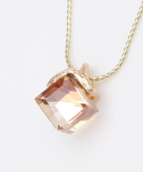 Square Czech Glass Necklace