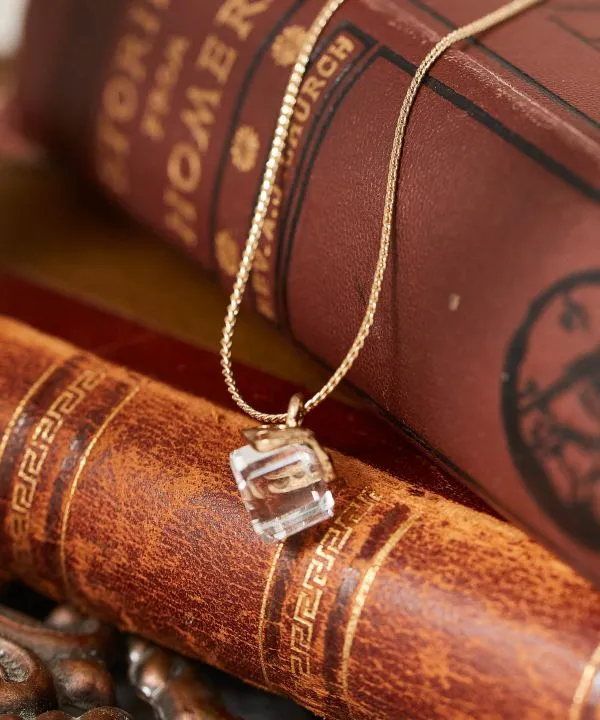 Square Czech Glass Necklace