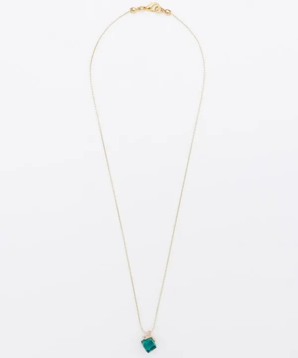 Square Czech Glass Necklace