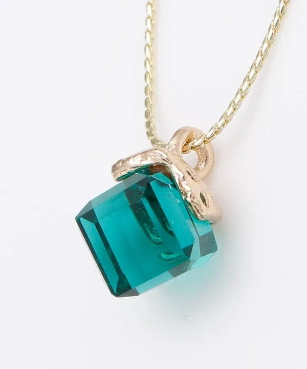 Square Czech Glass Necklace
