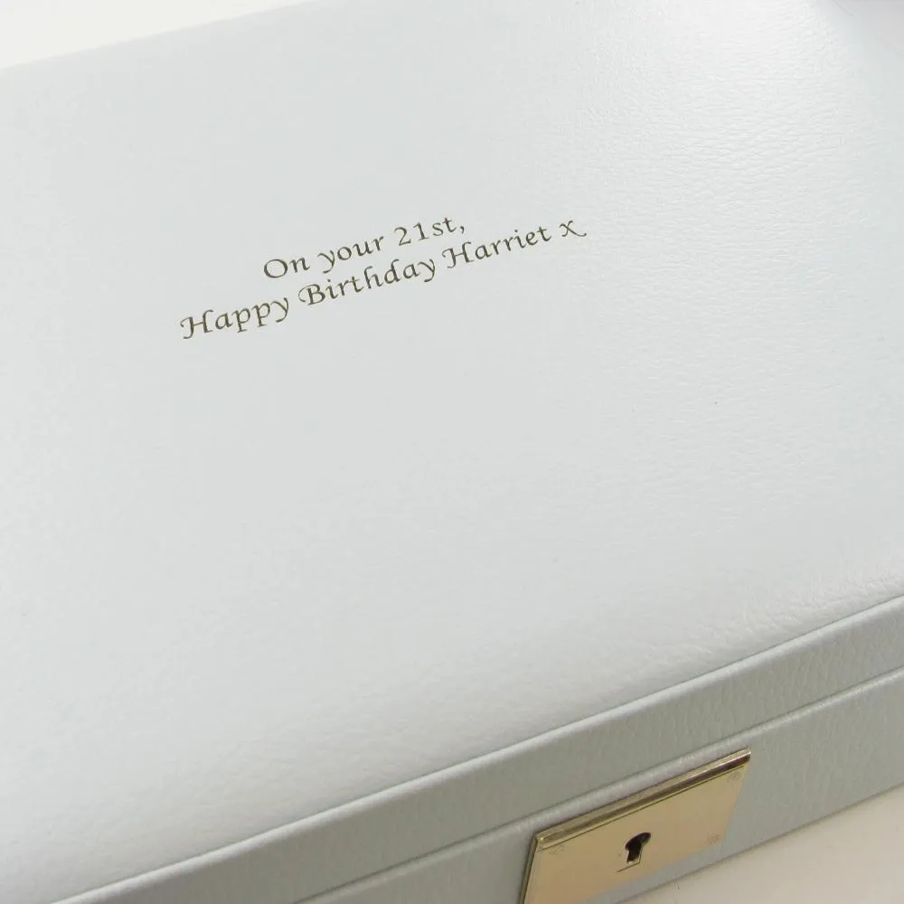 Stackers Powder Blue Leather Jewellery Box Set3 75458