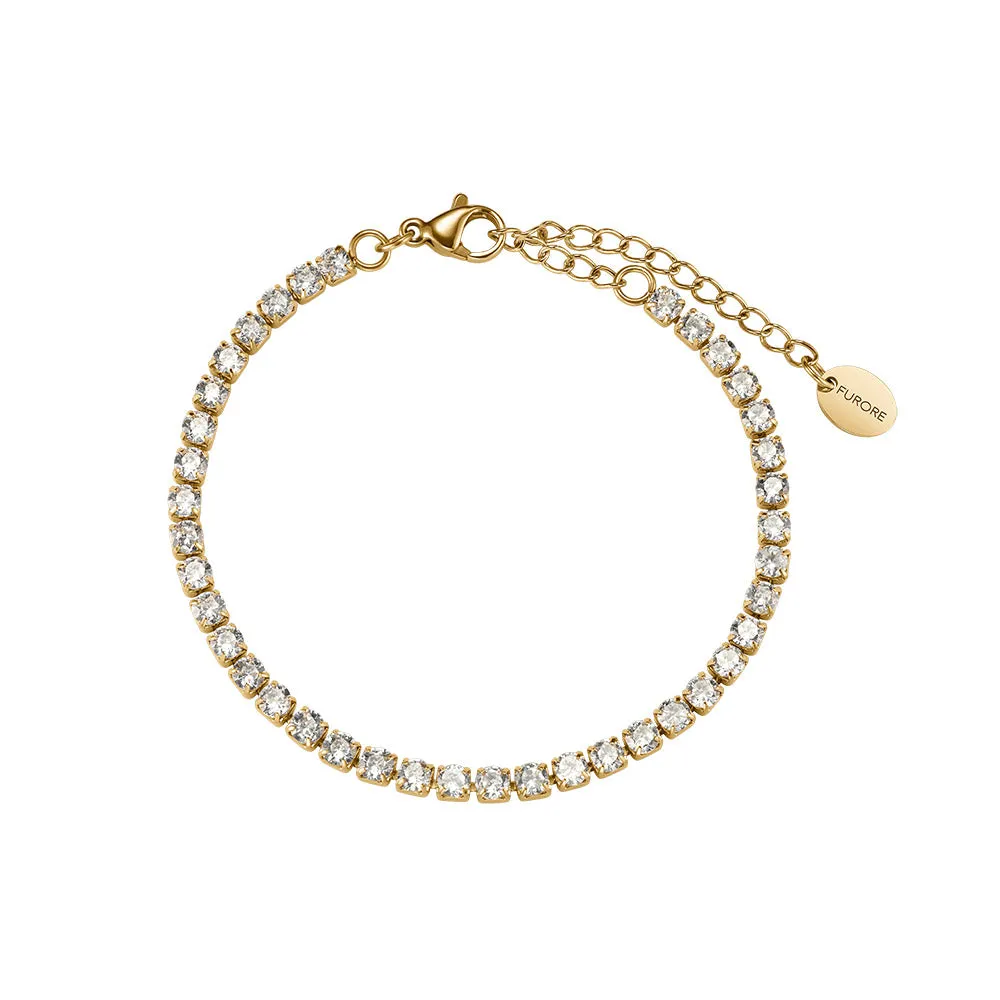 Stainless Steel Bracelet With Stones Gold Colour