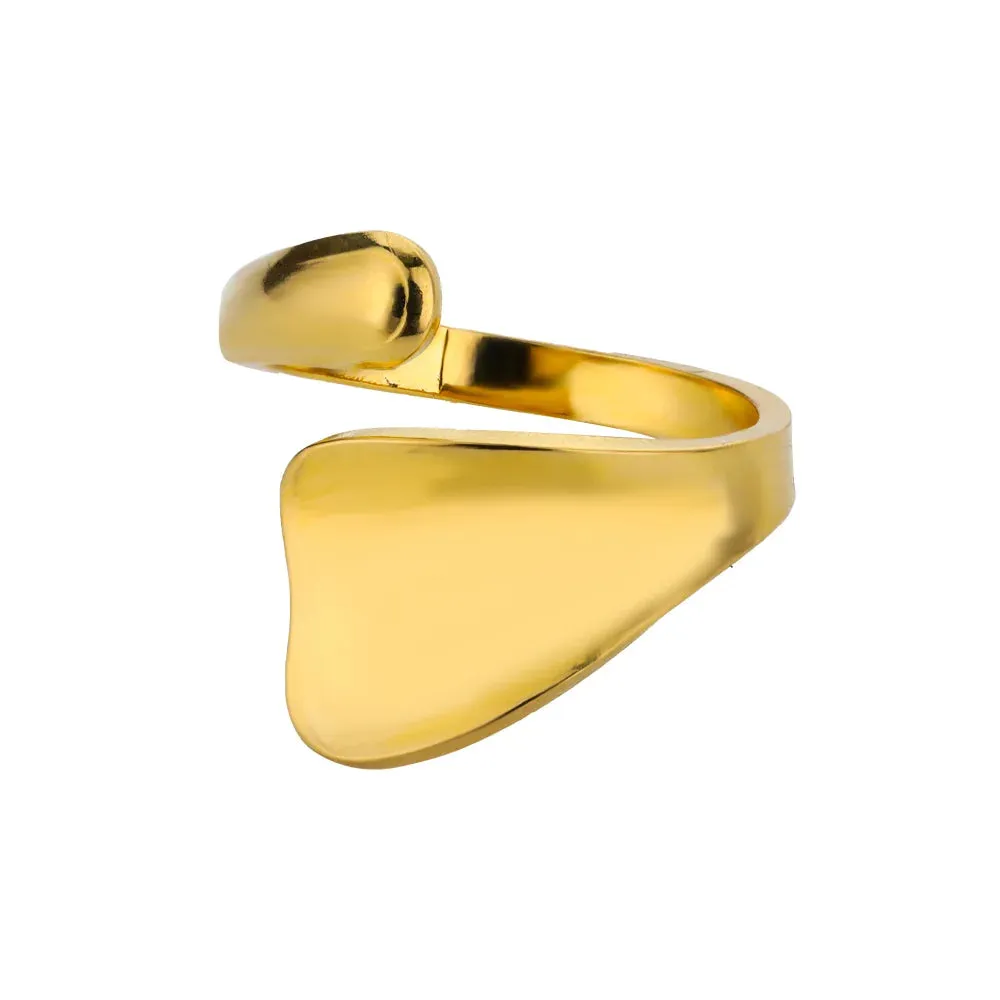Stainless Steel Smooth Double Ball Beads Rings For Woman Open Gold Color Geometric Wedding Couple Rings Aesthetic Jewelry Gift