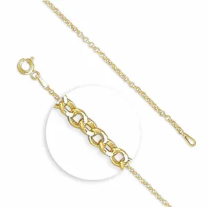Sterling Silver 51cm/20in gold-plated belcher chain