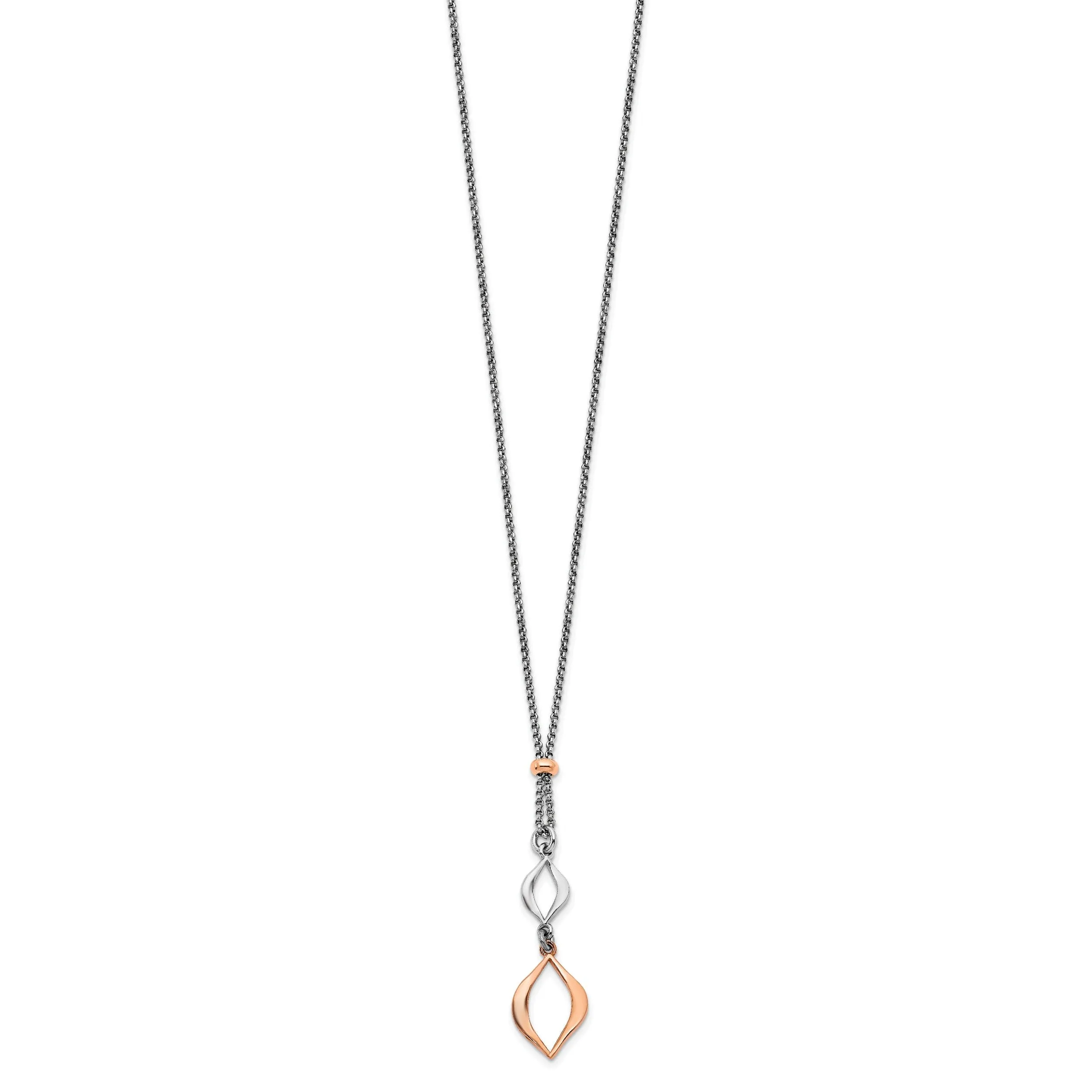 Sterling Silver and Rose Gold Tone Necklace