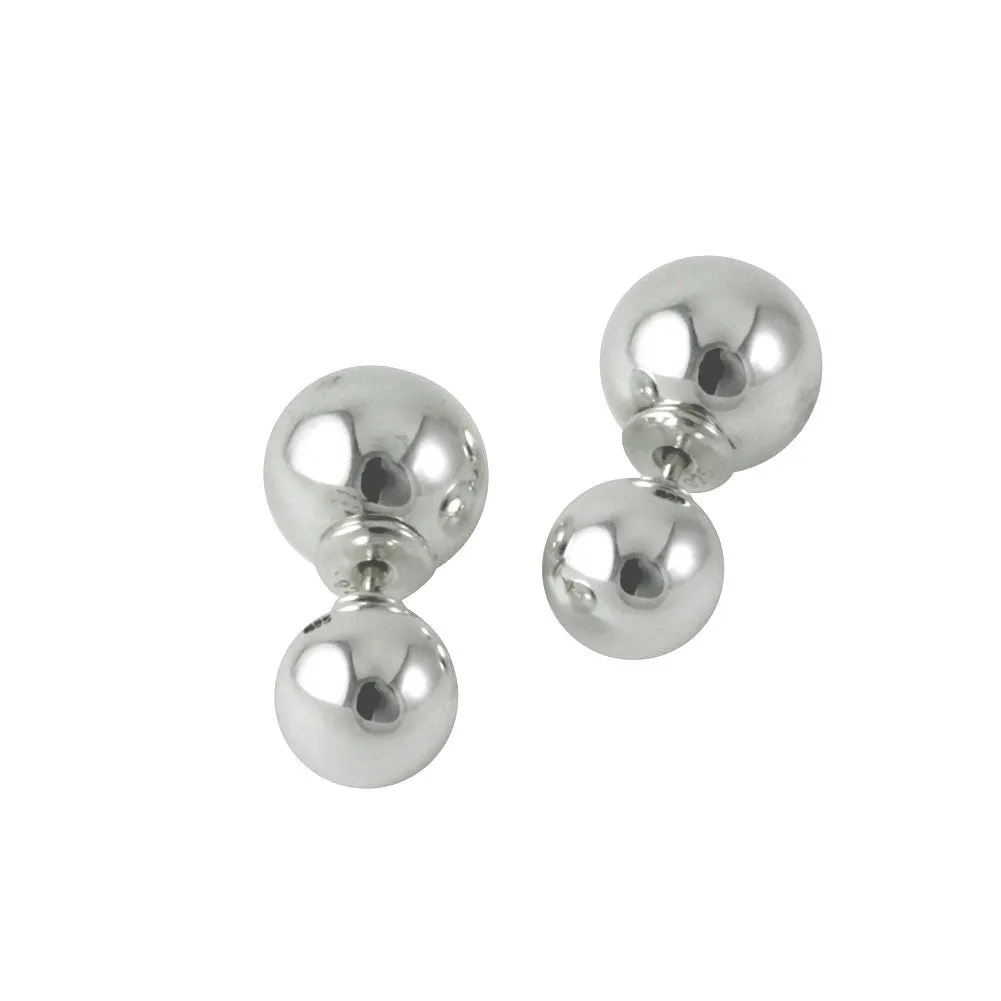 Sterling Silver Double-Sided Stud Earrings