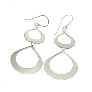 Sterling Silver Double Teardrop Earrings