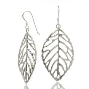 Sterling Silver Leaf Earrings