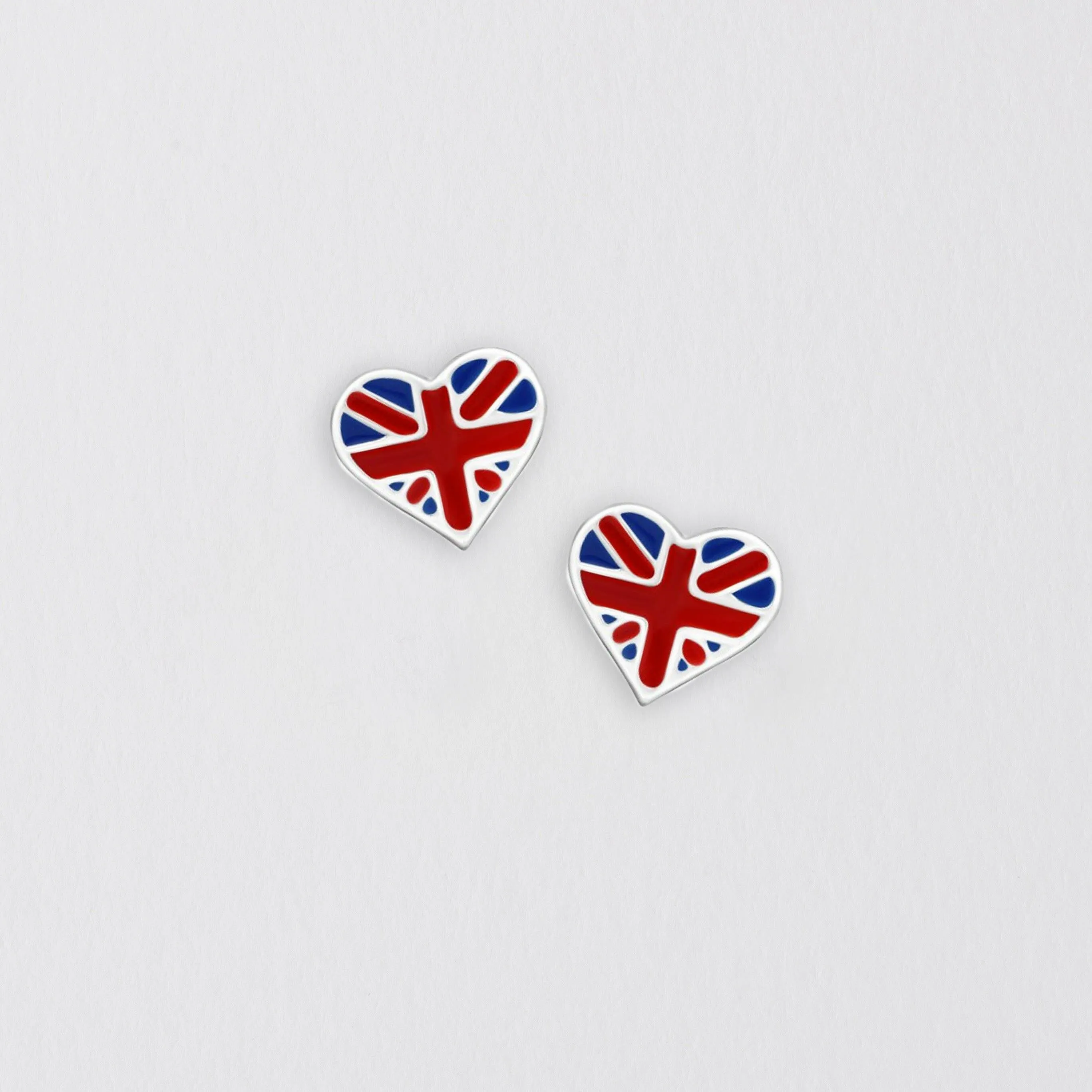Sterling Silver Stud Earrings on Coronation Card - Handcrafted