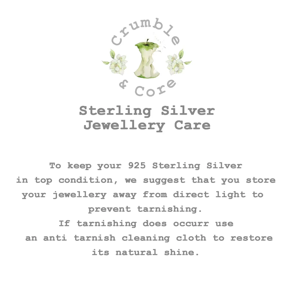 Sterling Silver Stud Earrings on Coronation Card - Handcrafted