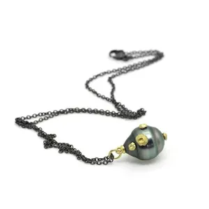 Tahitian Pearl Ruthie B. Pendant with Barnacles