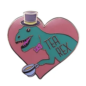 Tea rex enamel pin