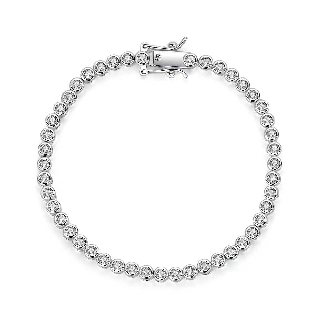 Tennis Bracelet Round Clear CZ Beads