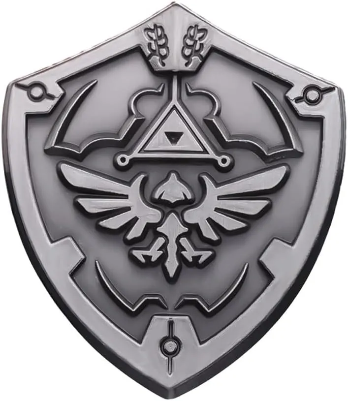 The Legend of Zelda Enamel Pins Blue Shield Brooches Lapel Badges Cartoon Funny Jewelry Gift (1)