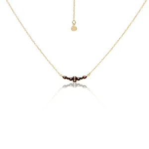 Theia / Necklace / Smokey Quartz   Gold