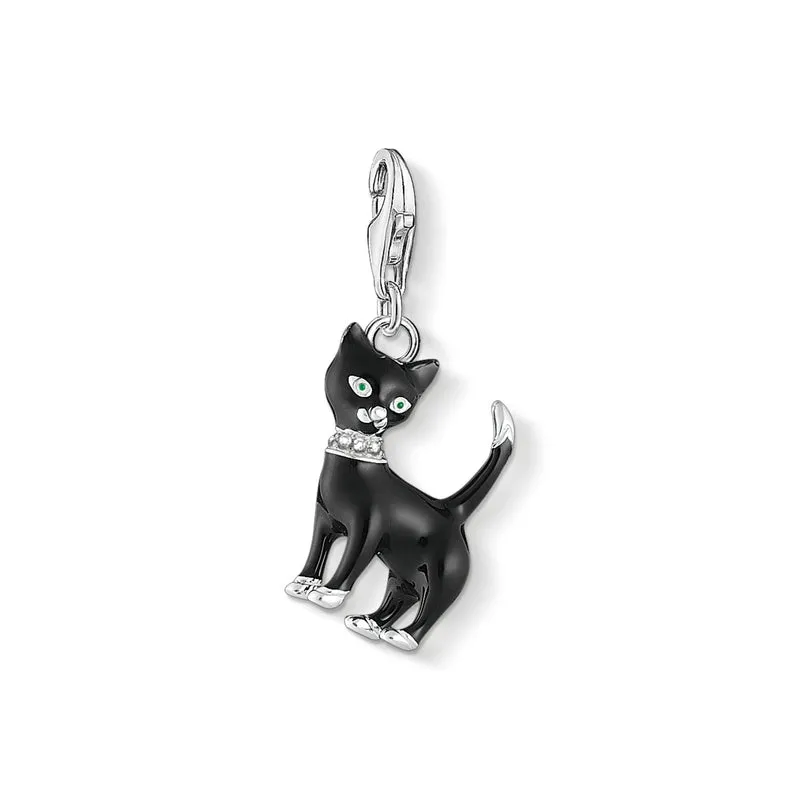 Thomas Sabo Charm Pendant Cat Black