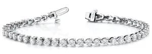 Three Prong Brilliant cut Diamonds Bracelet
