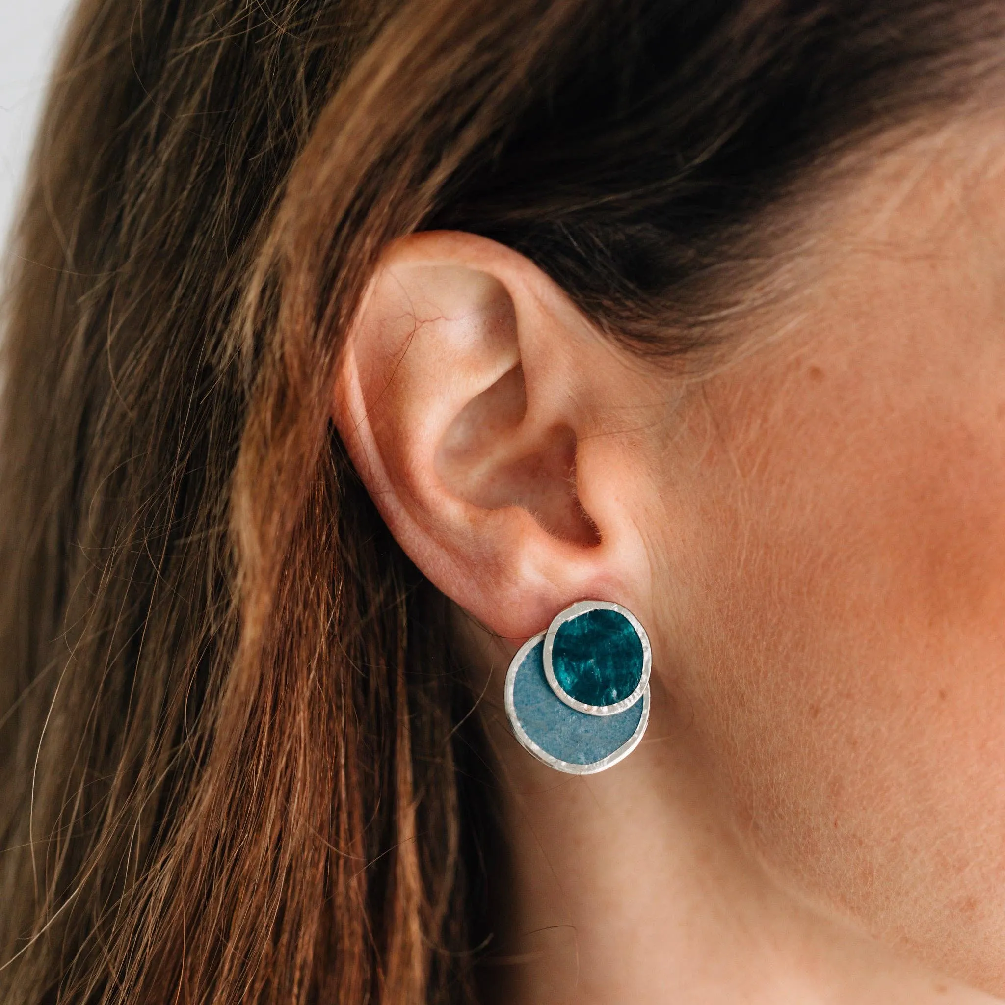 Triple Convertible Capiz Earrings