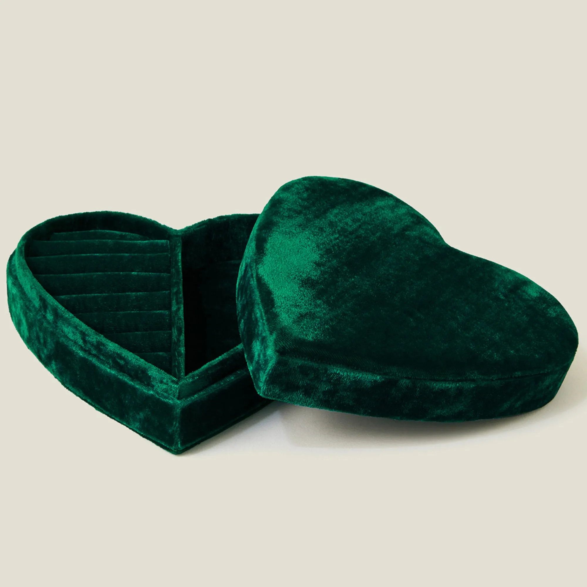 Velvet Heart Jewellery Box Teal