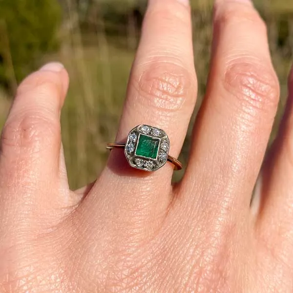 Vintage Emerald & Diamond Ring
