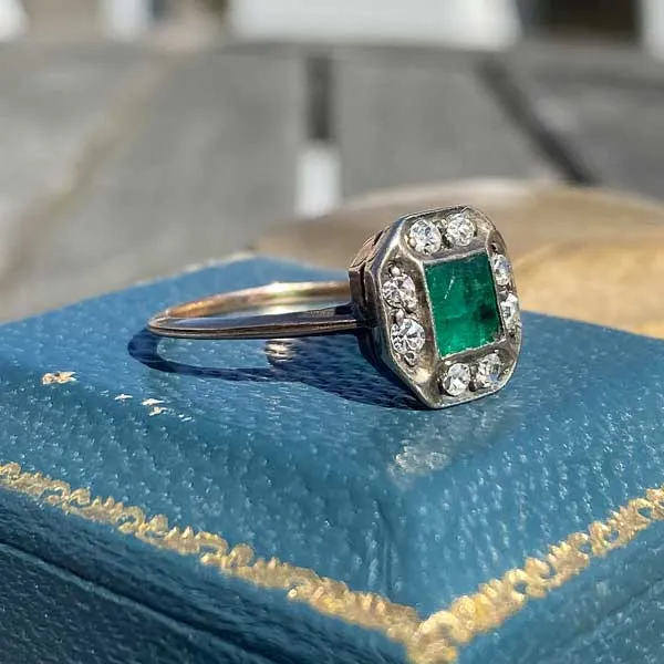 Vintage Emerald & Diamond Ring