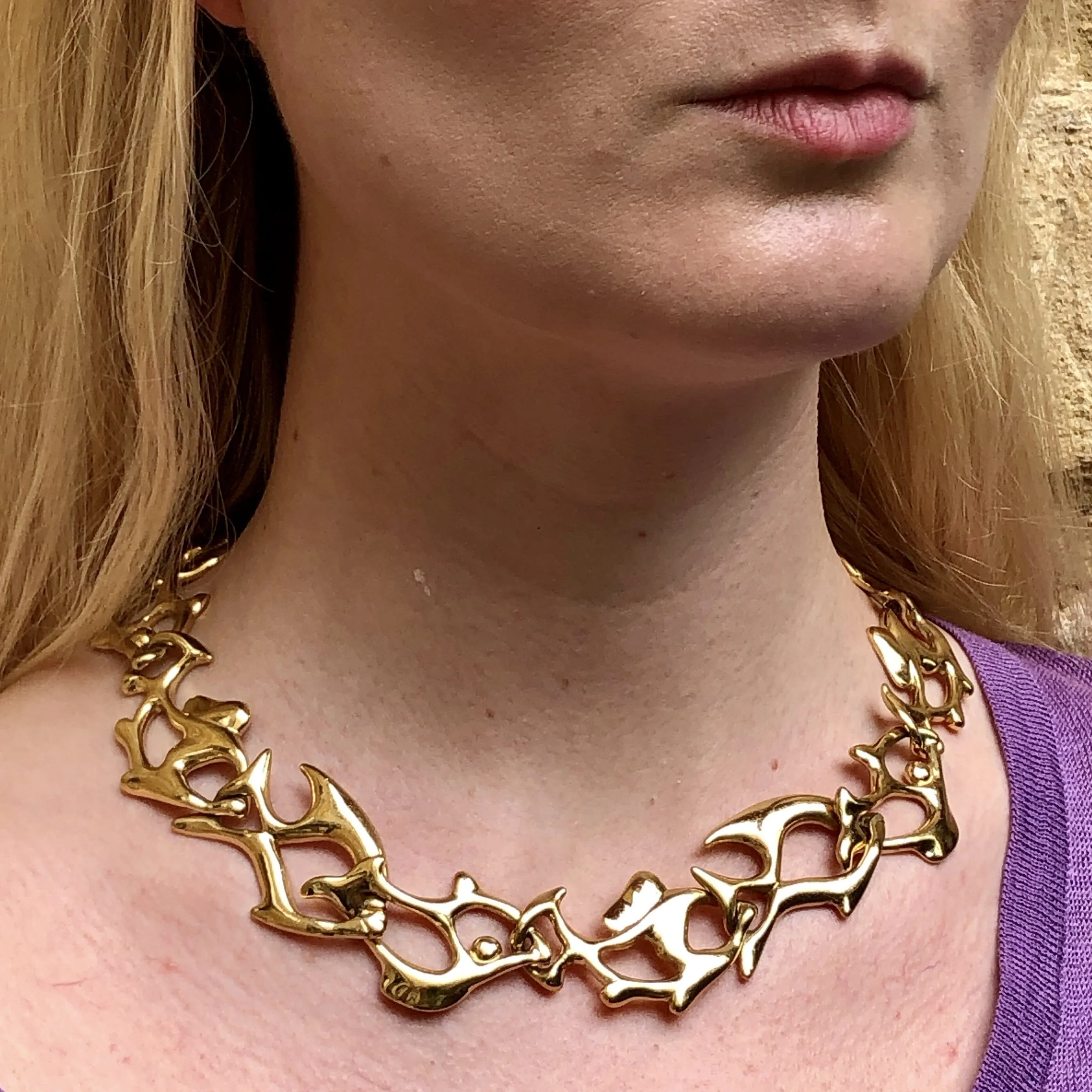 Vintage YSL Yves Saint Laurent Fish Necklace