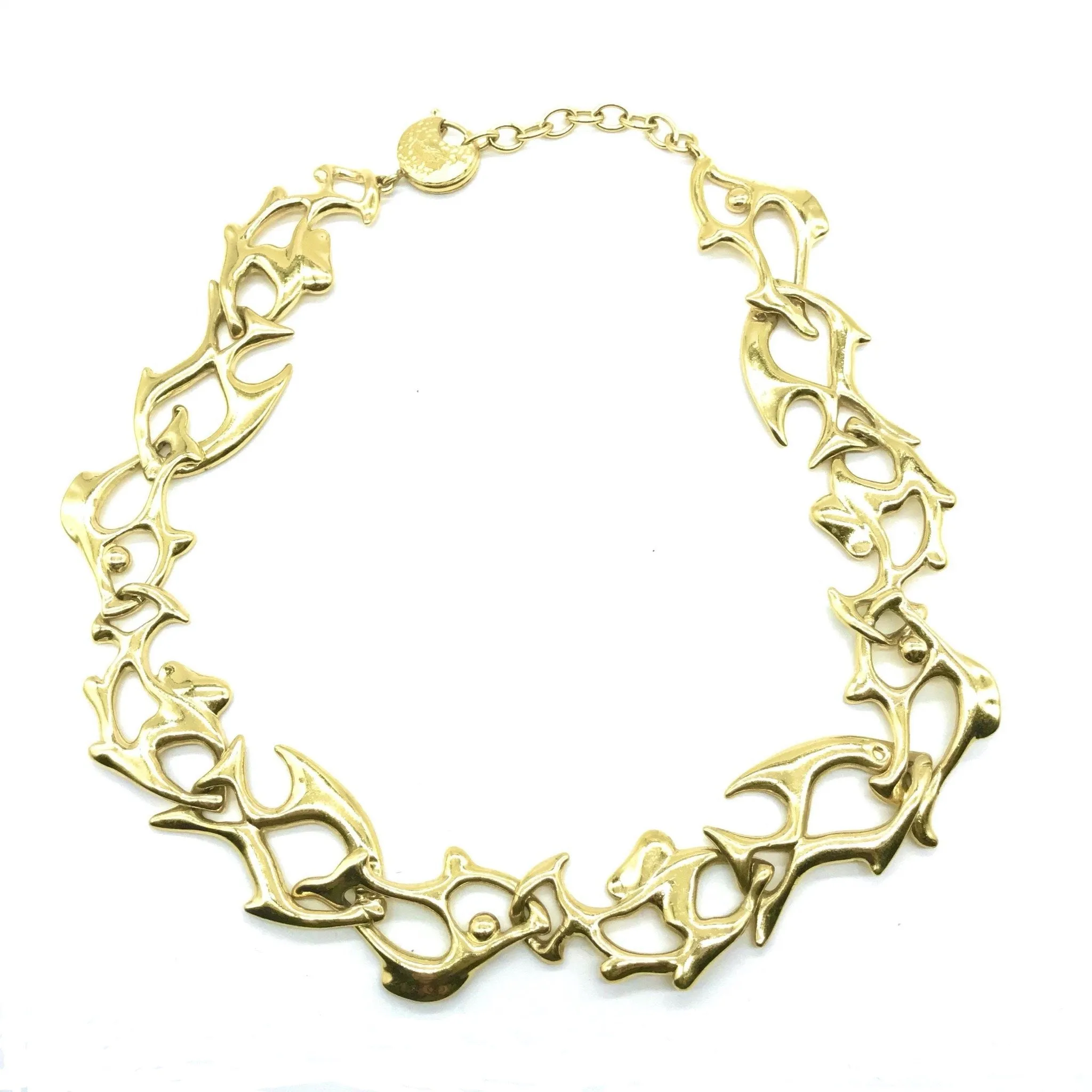 Vintage YSL Yves Saint Laurent Fish Necklace