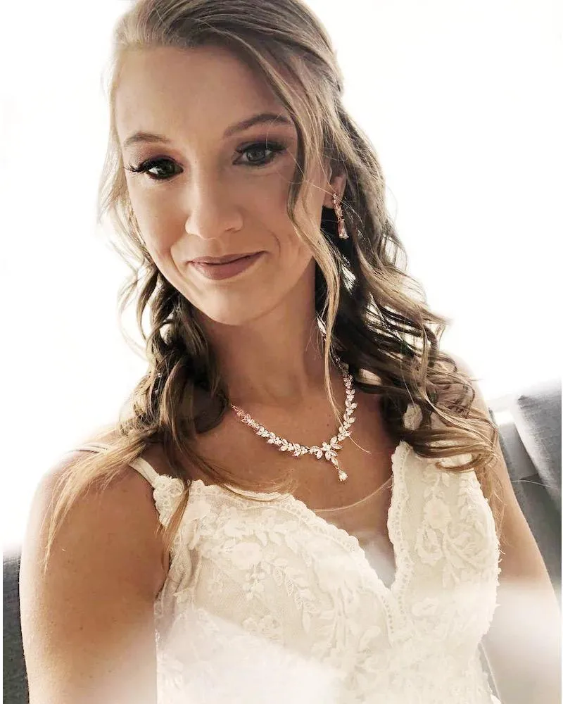 Wedding Crystal Drop Earrings - Holly