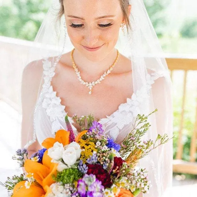 Wedding Crystal Drop Earrings - Holly