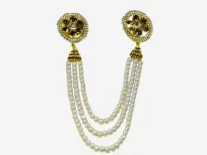 White Golden Designer Brooch 6