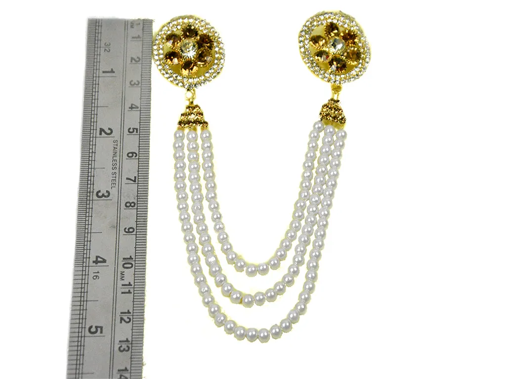 White Golden Designer Brooch 6