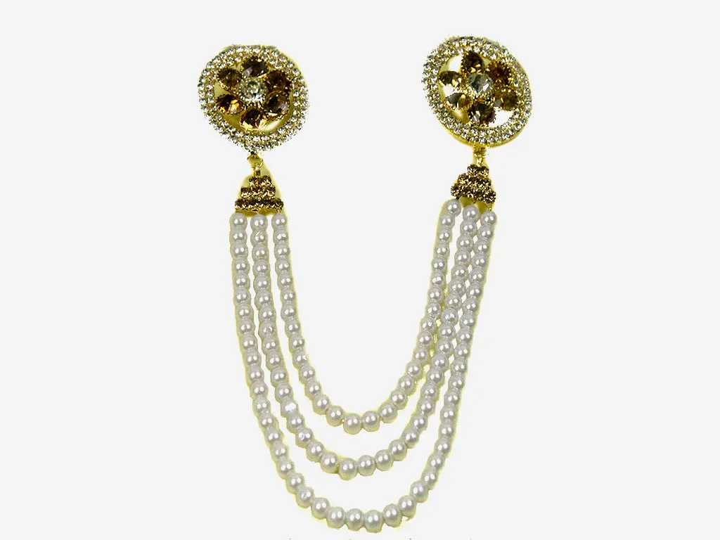 White Golden Designer Brooch 6