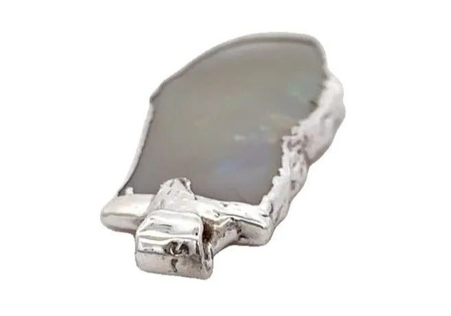 White Opal Sterling Silver Pendant