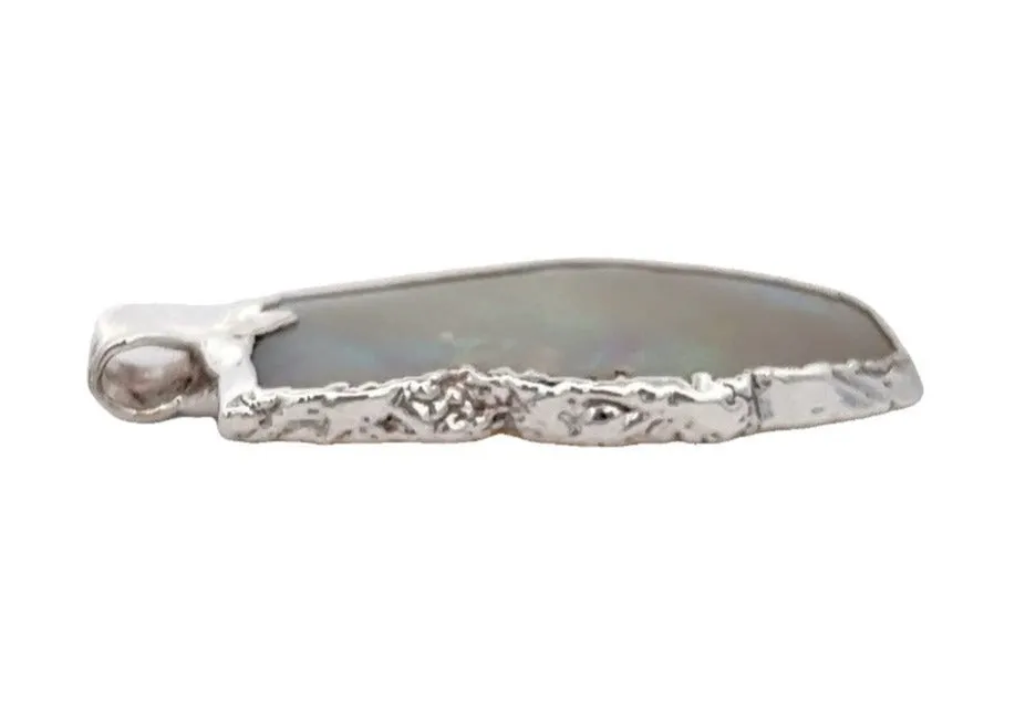 White Opal Sterling Silver Pendant